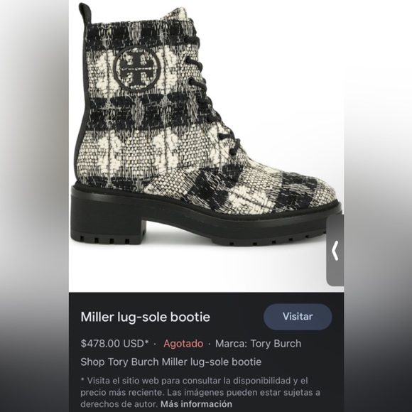 Tory Burch Miller notched sole ankle boot size 6.5 new without box - Picture 1 of 10